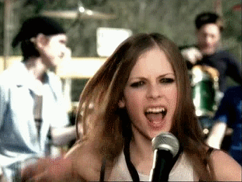 Avril excited