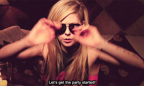 Avril excited